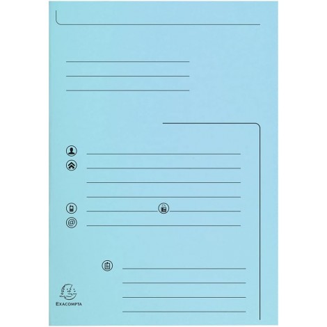 Exacompta Super 210 - Cartellina stampate Contact con due alette che all`interno consentono l`identificazione del contenuto, 24x32cm - 334000E