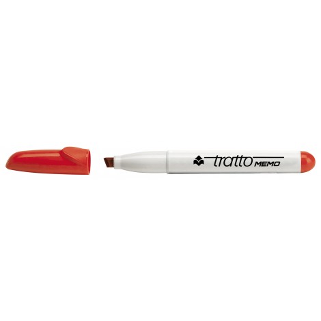Tratto Memo - Marcatore per lavagne con inchiostro cancellabile a secco, punta 7mm, tratto 4-6,5mm, colore rosso - Prezzo singolo, ord. minimo 12pz - F852002