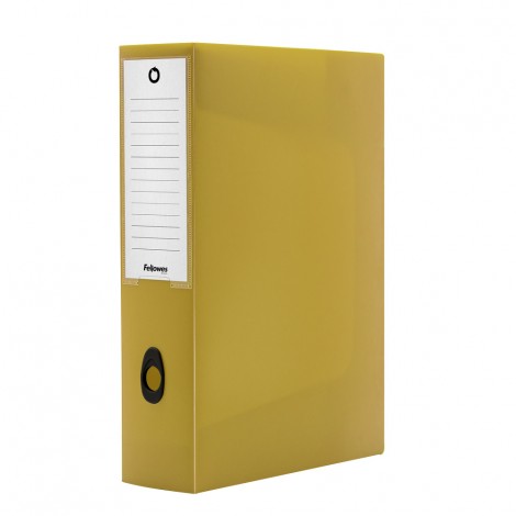 Fellowes Holos - Cartella progetto in polipropilene riciclato al 30%, formato 25x35 chiusura a bottone con i colori ispirati alla natura, dorso 8cm, colore sabbia  - 100102110