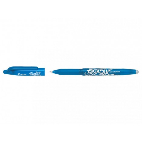 Pilot Frixion Ball - Penna a sfera ricaricabile con inchiostro termo sensibile e cancellabile, punta 0,7mm, tratto 0,35mm, colore azzurro - Prezzo singolo, ord. minimo 12pz - 006664