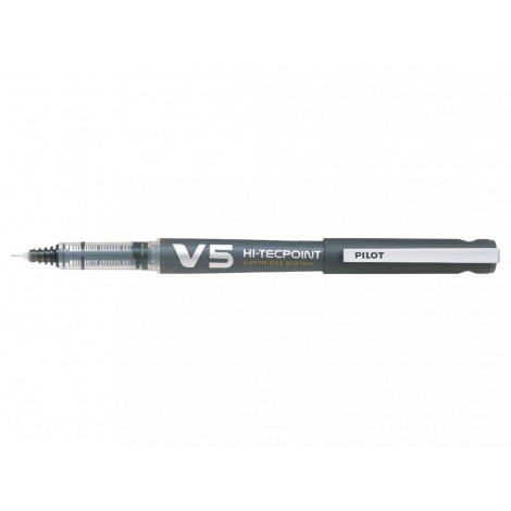 Pilot Hi-Tecpoint V5 Begreen - Penna punta ad ago con inchiostro liquido, punta 0,5mm, tratto 0,3mm, colore nero - Prezzo singolo, ord. minimo 12pz - 040325