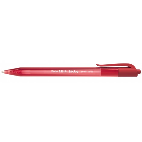 Papermate Inkjoy 100RT - Penna a sfera con inchiostro gel, tratto 1mm, colore rosso - Prezzo singolo, ord. minimo 20pz - S0957050