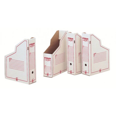 King Mec Portariviste Storage, dorso 8cm, colore bianco/rosso - prezzo singolo ord. minimo 32pz - 160600