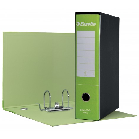 Esselte Essentials – Registratore protocollo, 23x33cm, dorso 8cm, colore verde chiaro – 1pz – 390775600