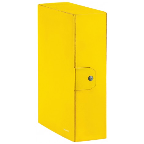 Leitz Wow - Scatola archivio con chiusura a bottone, dorso 10cm, colore giallo - Prezzo singolo, ord. minimo 5pz - 39680016