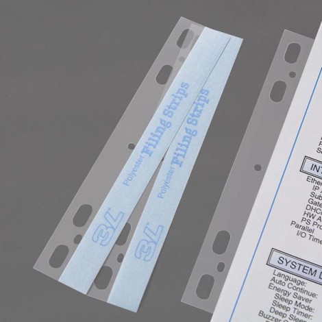 Djois 3L Office Bande adesive Filing Strips a foratura universale per formati A4, colore trasparente - 100pz - S880402