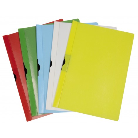 Methodo Cartellina dorso 5mm e chiusura a clip, in PVC, formato 22x31cm, colore verde - 5pz - X200510