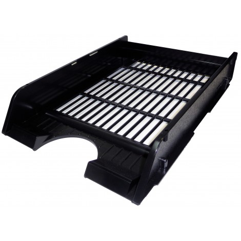 Arda Vaschetta portacorrispondenza, impilabile, colore nero opaco - 15510N