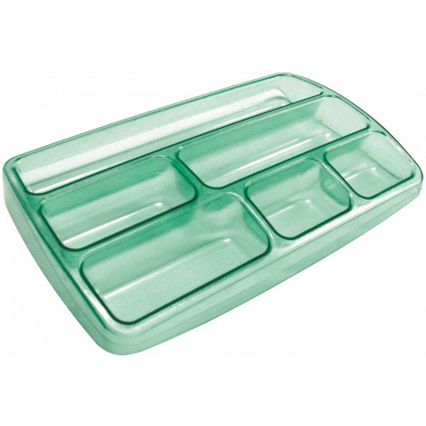 Arda Vaschetta portacancelleria, colore verde trasparente - TR3110V
