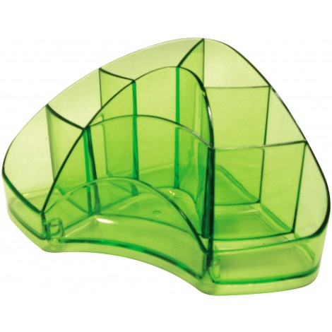 Arda Portacancelleria MULTIPOT, colore verde trasparente - TR7121V