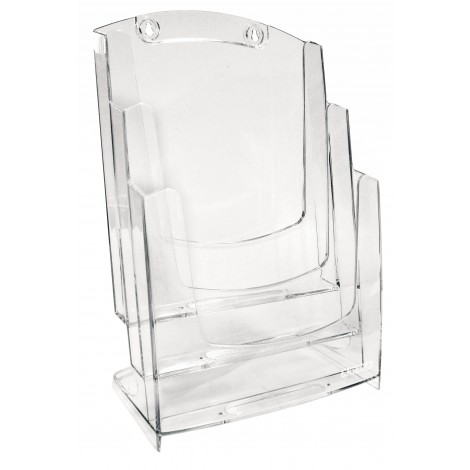 Arda Portadepliant 3 scomparti, formato A4, colore cristallo - 70A43