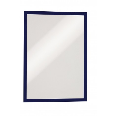 Durable Duraframe - Cornice espositiva adesiva con chiusura magnetica, formato A3, colore blu - 2pz - 4873-07