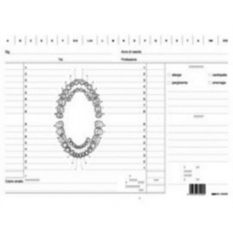 Edipro Blocco da 100 schede per dentisti, 17x24cm, colore verde - 1pz - E3529