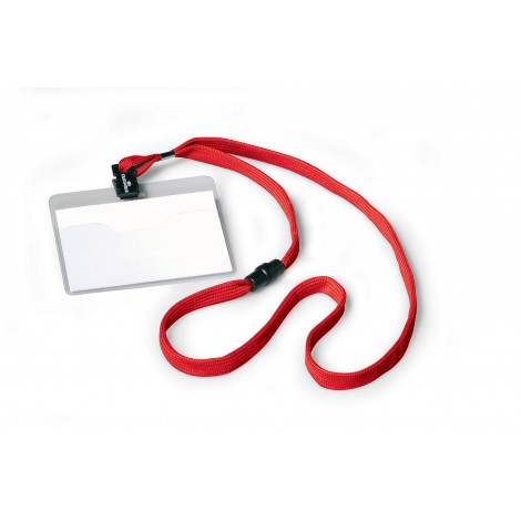 Durable Portanome con cordoncino in tessuto 10mm, formato 90x60mm, 10pz - 8139-03