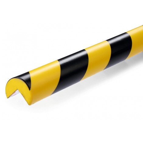 Durable Paracolpi C25R in schiuma poliuretanica, per uso interno, superficie adesiva 25mm su entrambi i lati, lunghezza profilo 1m, colore giallo/nero  - 1100-130