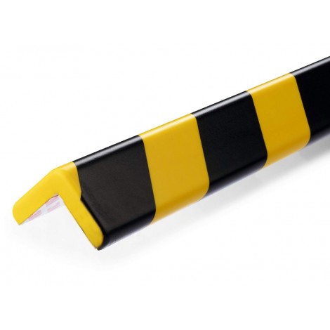 Durable Paracolpi C35 in schiuma poliuretanica, per uso interno, superficie adesiva 35mm su entrambi i lati, lunghezza profilo 1m, colore giallo/nero  - 1102-130