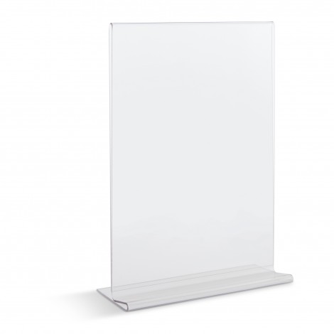 Lebez Portadepliant, formato A6 da appoggio, idoneo al contatto con gli alimenti, alta resistenza agli urti e idoneo alla pulizia con alcool - Prezzo singolo, ord. minimo 6pz - 80996