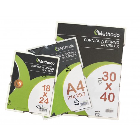 Methodo Cornice a giorno in crilex A4, colore trasparente - 1pz - K900107