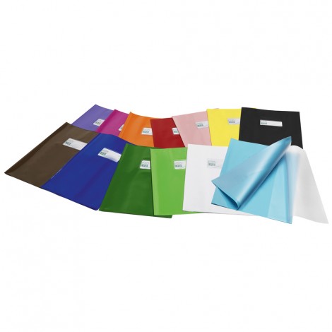 Ri.Plast GreenLine - Foderina per maxiquaderni in PVC con 2 tasche per inserimento quaderno e finestrino con etichetta, finitura liscia, 220my, colore bianco - Prezzo singolo, ord. minimo 30pz - 34718041_30