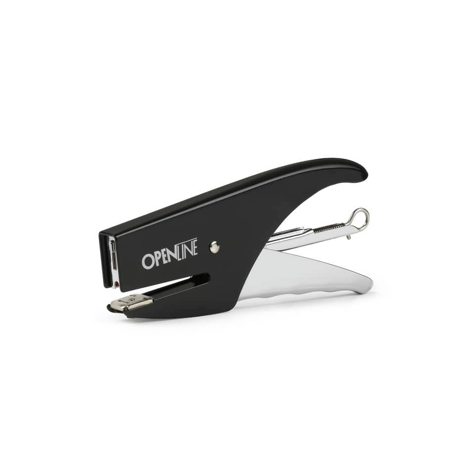 Iternet OpenLine - Cucitrice a pinza in acciaio cromato, utilizza punti 6/4, colore nero  - 0185N