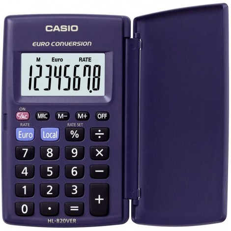 Casio HL-820VER Calcolatrice tascabile, display 8 cifre - HL-820VERA-WA-EP