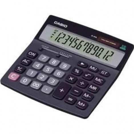 Casio Calcolatrice da tavolo DH 12BK, display 12 cifre - DH-12-BK-S-EP