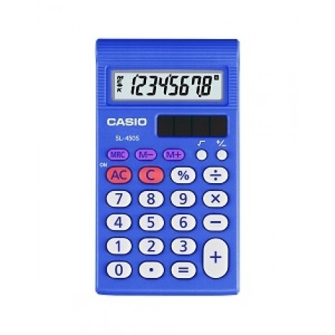 Casio Calcolatrice tascabile SL 450S, display 8 cifre - SL-450S-W-EP