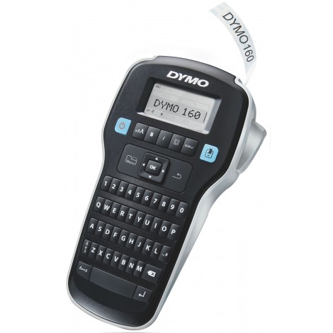 Dymo Etichettatrice portatile LABEL MANAGER 160, stampa etichette fino a 12mm di larghezza con tastiera (QWERTY) tipo computer permette di digitare il testo rapidamente - 2174612
