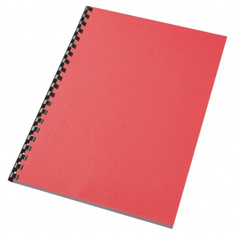 GBC Leathergrain - Copertine per rilegatura goffrate con finitura similpelle, 250gsm, formato A4, colore rosso - CE040031
