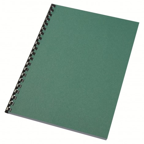 GBC Leathergrain – Copertine per rilegatura goffrate con finitura similpelle, 250gsm, formato A4, colore verde scuro - CE040045