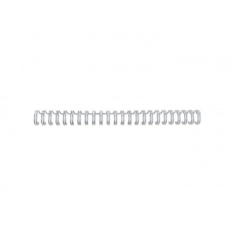 GBC WireBind - Spirali metalliche per rilegatura formato A5, 34 anelli, passo 3:1, rilega fino a 70 fogli, dorso 9,5mm, colore argento - 250pz - RE510697