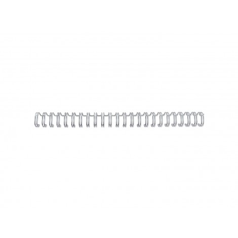 GBC WireBind - Spirali metalliche per rilegatura formato A5, 34 anelli, passo 3:1, rilega fino a 115 fogli, dorso 12,5mm, colore argento - 250pz - RE510897