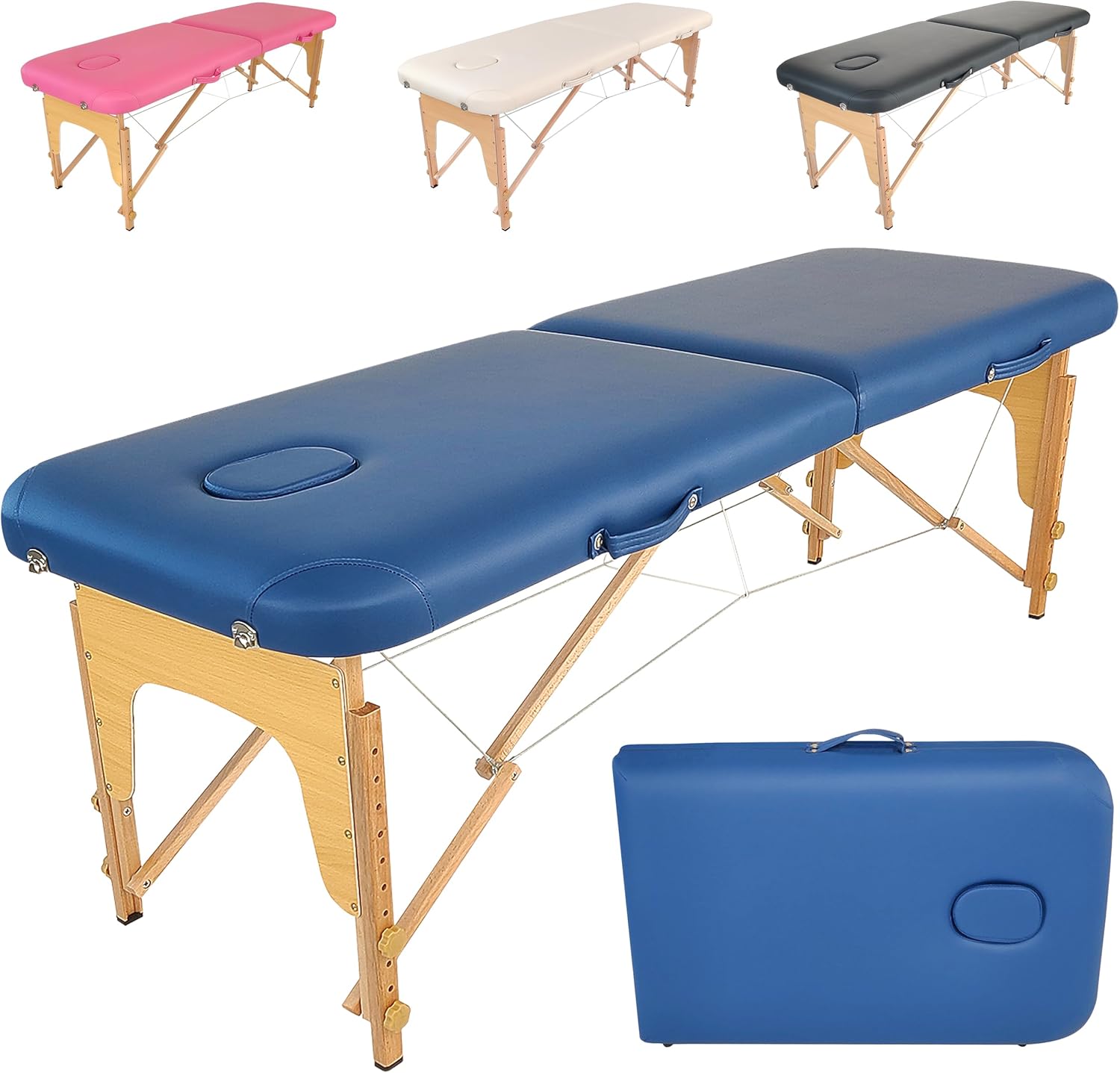 Lettino da massaggio portatile a 2 zone cm. 185x60  -   SCLP2Z