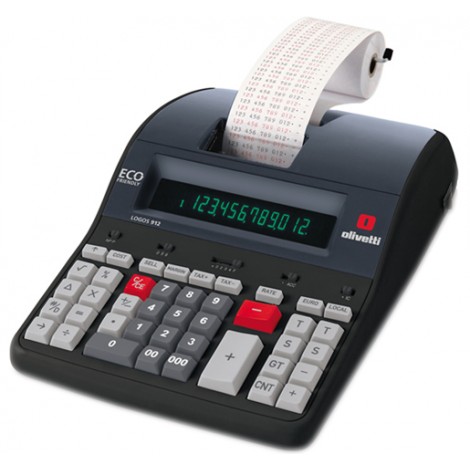 Olivetti Calcolatrice scrivente LOGOS 912, display 12 cifre - B5897000