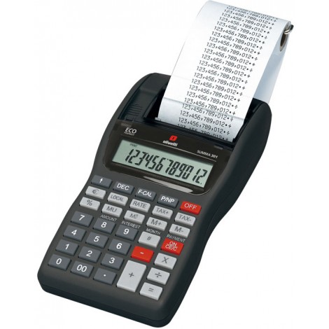 Olivetti Calcolatrice scrivente SUMMA 301, display 12 cifre - B3312000