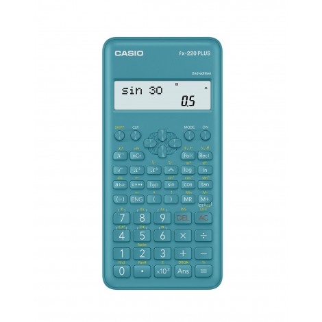 Casio Calcolatrice scientifica FX 220 PLUS 2, display 10+2 cifre, 181 funzioni, colore blu - FX-220PLUS-2-W-EH
