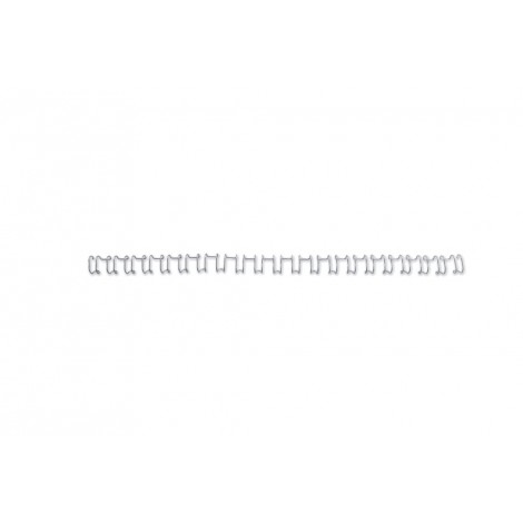 GBC WireBind - Spirali metalliche per rilegatura formato A4, 21 anelli, passo 3:1, rilega fino a 130 fogli, dorso 14mm, colore argento - IB161438