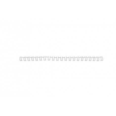 GBC WireBind - Spirali metalliche per rilegatura formato A4, 21 anelli, passo 3:1, rilega fino a 85 fogli, dorso 10mm, colore bianco - IB165283