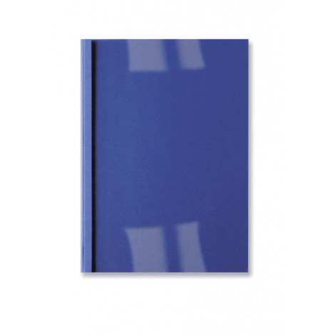GBC Leathergrain - Copertine per rilegatura goffrate con fronte in PVC da 150my e retro in LeatherGrain, 240gsm, formato A4, dorso 3mm, colore blu royal, ideali per sistemi ThermalBind - IB451010