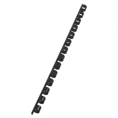 GBC CombBind - Dorsi plastici a spirale per rilegatura formato A5, 14 anelli, rilega fino a 45 fogli, dorso 8mm, colore nero - 100pz - 4400008