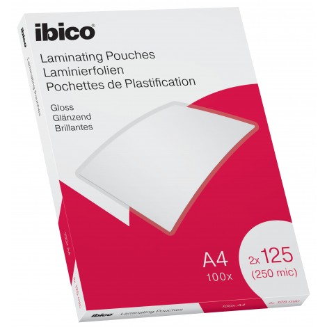 GBC Ibico Pouches A4, finitura lucida, 125 micron - conf. da 100pz - 627318