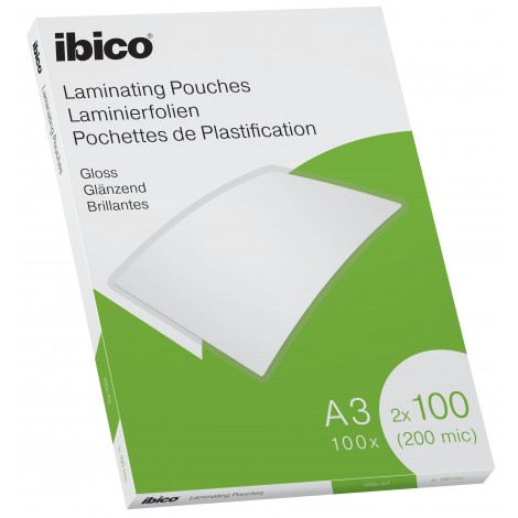 GBC Ibico - Pouches A3, finitura lucida, 100 micron - conf. da 100pz - 627320