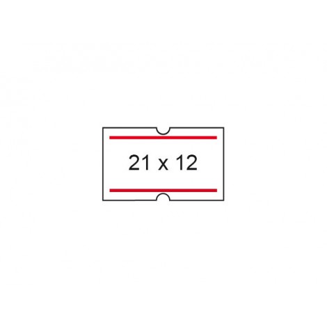 Markin 1.000 etichette rettangolari, per prezzatrice, 21x12mm, colore bianco - 20pz - 2616