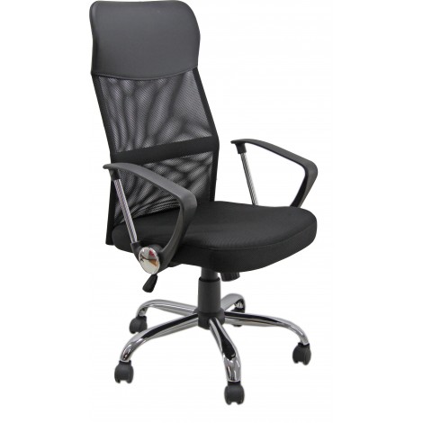 Unisit Seduta direzionale CH5 ECO SMART con struttura in faggio multistrato e base in acciaio, colore nero - CH5/EN