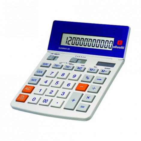 Olivetti Calcolatrice da tavolo SUMMA 60, display 12 cifre - B9320000