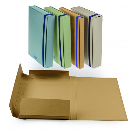 Brefiocart Cartellina progetto Eco con elastico piatto, dorso 5cm, formato 25x35cm, colore grigio - Prezzo singolo, ord. minimo 6pz - 0221705/GR