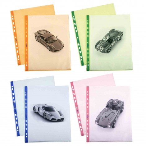 Favorit Buste forate colorate Pastel 22x30cm in PPL, colore verde smeraldo, finitura liscia, formato utile 22x30cm, confezione da 25pz - 100206800