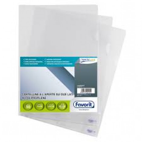 Favorit Cartellina a L in PPL, finitura liscia, formato utile 22x30cm - 25pz - 100460046