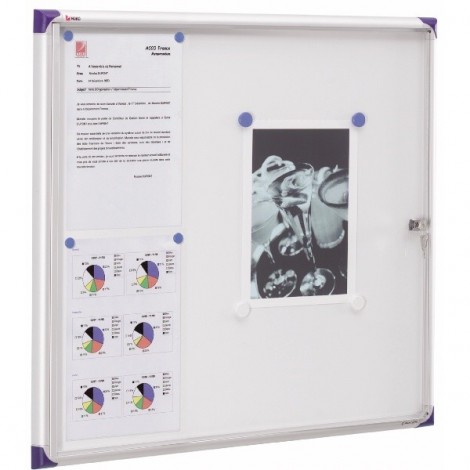 Nobo Bacheca magnetica per interni con anta a battente di vetro, dotata di serratura, 6xA4 - 1pz - 1900847