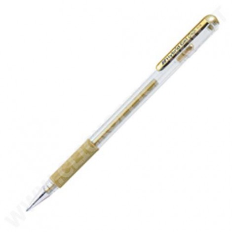 Pentel Hybrid Grip luna - Penna roller con inchiostro gel, punta 0,8mm, colore oro - K118-X - C92PE2057